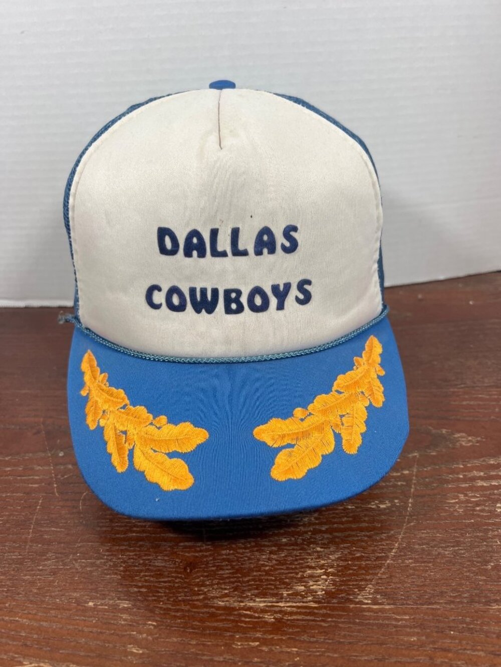 Vintage Dallas Cowboys Trucker Hat Snapback Cap Scrambled Eggs H5